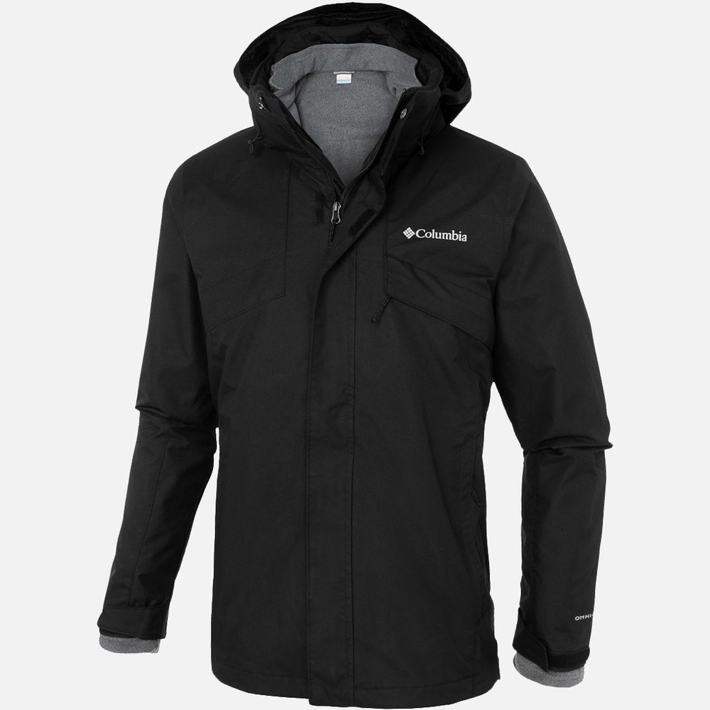 מעיל ה-Bugaboo II Fleece Interchange M של columbiaIL הוא מעיל אלגנטי ועמיד למים, הכולל ברדס, סגירת רוכסן קדמית, שרוולים מתכווננים ולוגו columbiaIL על החזה השמאלי — אידיאלי לפעילויות בחוץ.