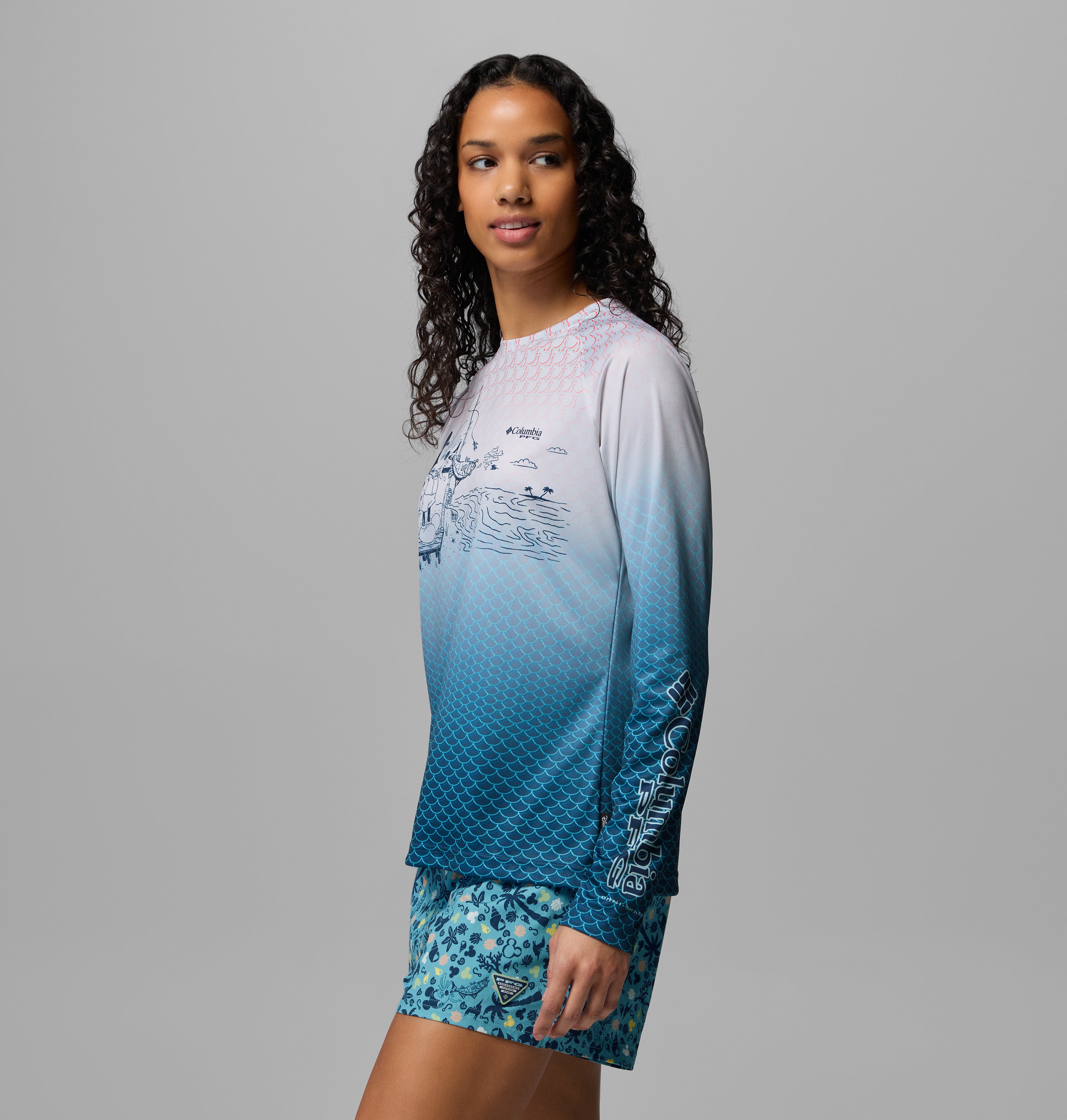 W PFG Disney Tidal Long Sleeve Shirt